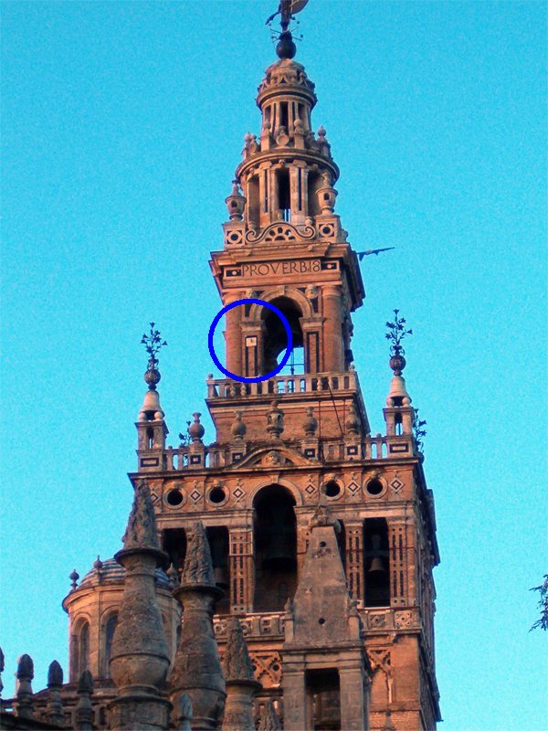 Vista meridional del cuerpo de campanas de la Giralda