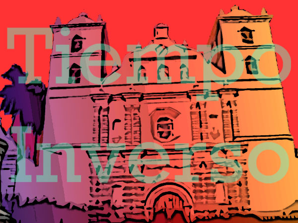 Catedral-reloj-solar de Tegucigalpa. La fachada de una catedral que actúa como un reloj solar
